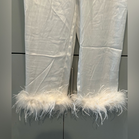 Nadine Merabi Darcie White Pajama Pants - Picture 4 of 7